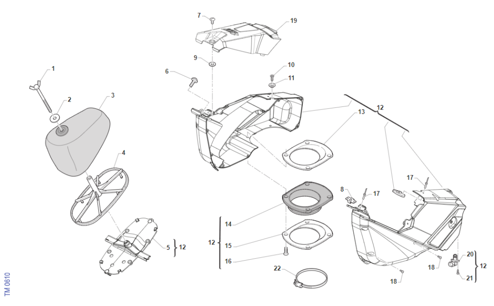 Exploded View Air FilterTM 450 SMK 2023