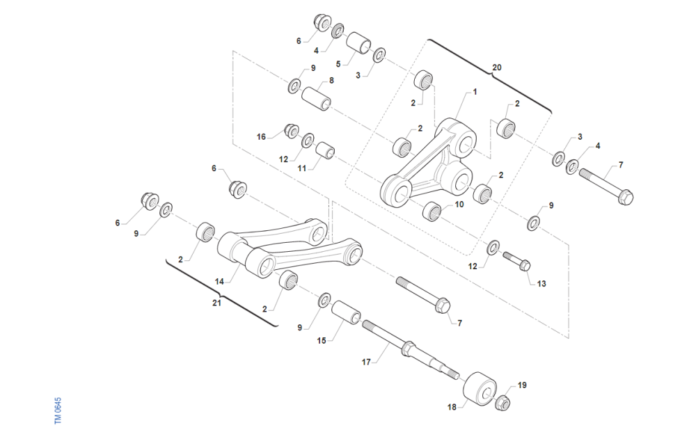 Exploded View Connecting Rods TM 450 SMK 2023